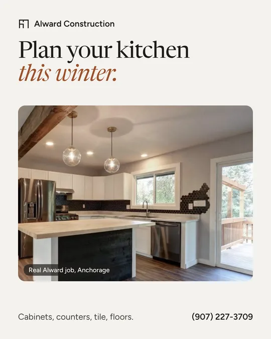 Sample ad: a real Alward kitchen, Plan your kitchen this winter